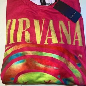 This is a Nirvana dark pink sweatshirt (rare)